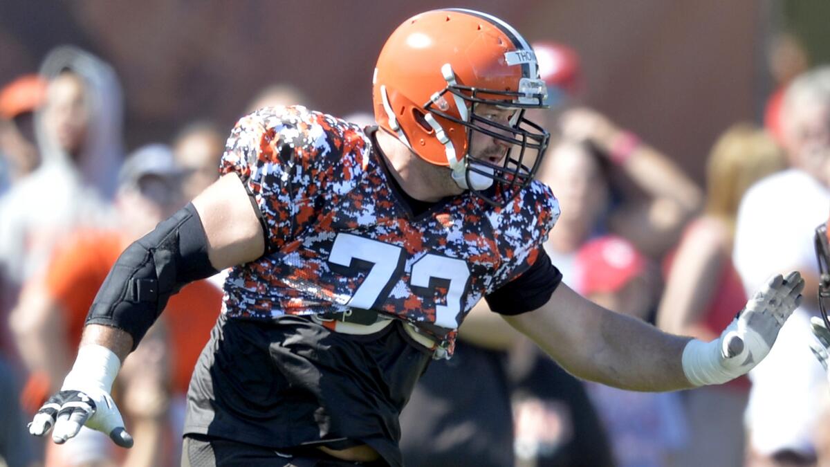 Browns offensive tackle Joe Thomas has never missed a play in his eight seasons with the team.