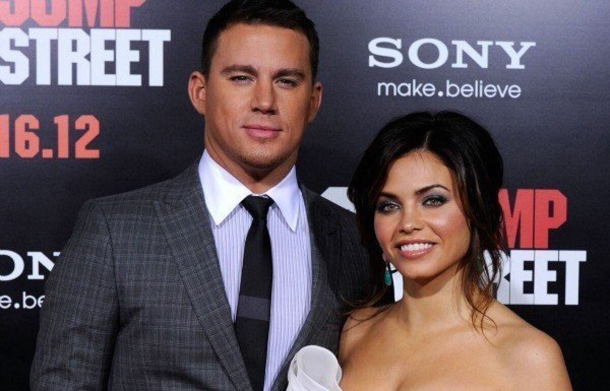 Channing Tatum and Jenna Dewan-Tatum, showing here in March at the premiere of "21 Jump Street," are expecting their first child.