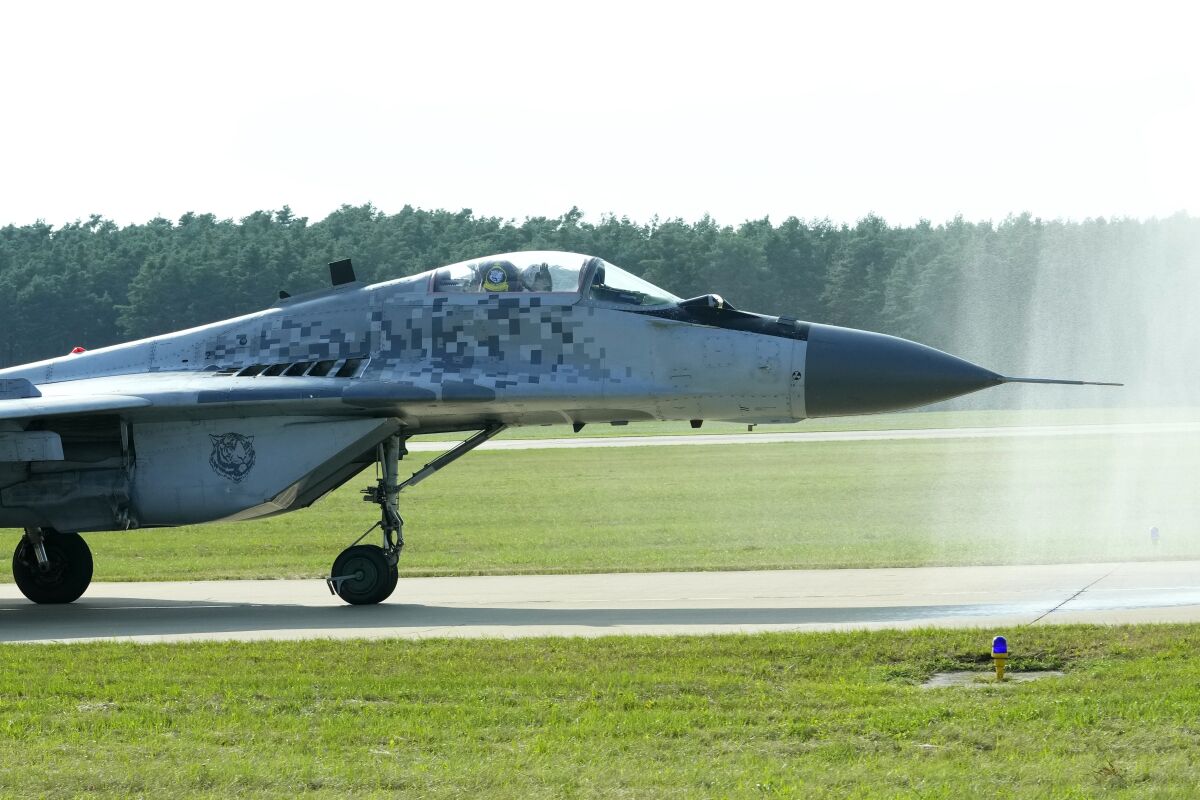 Soviet-era MiG-29 fighter jet