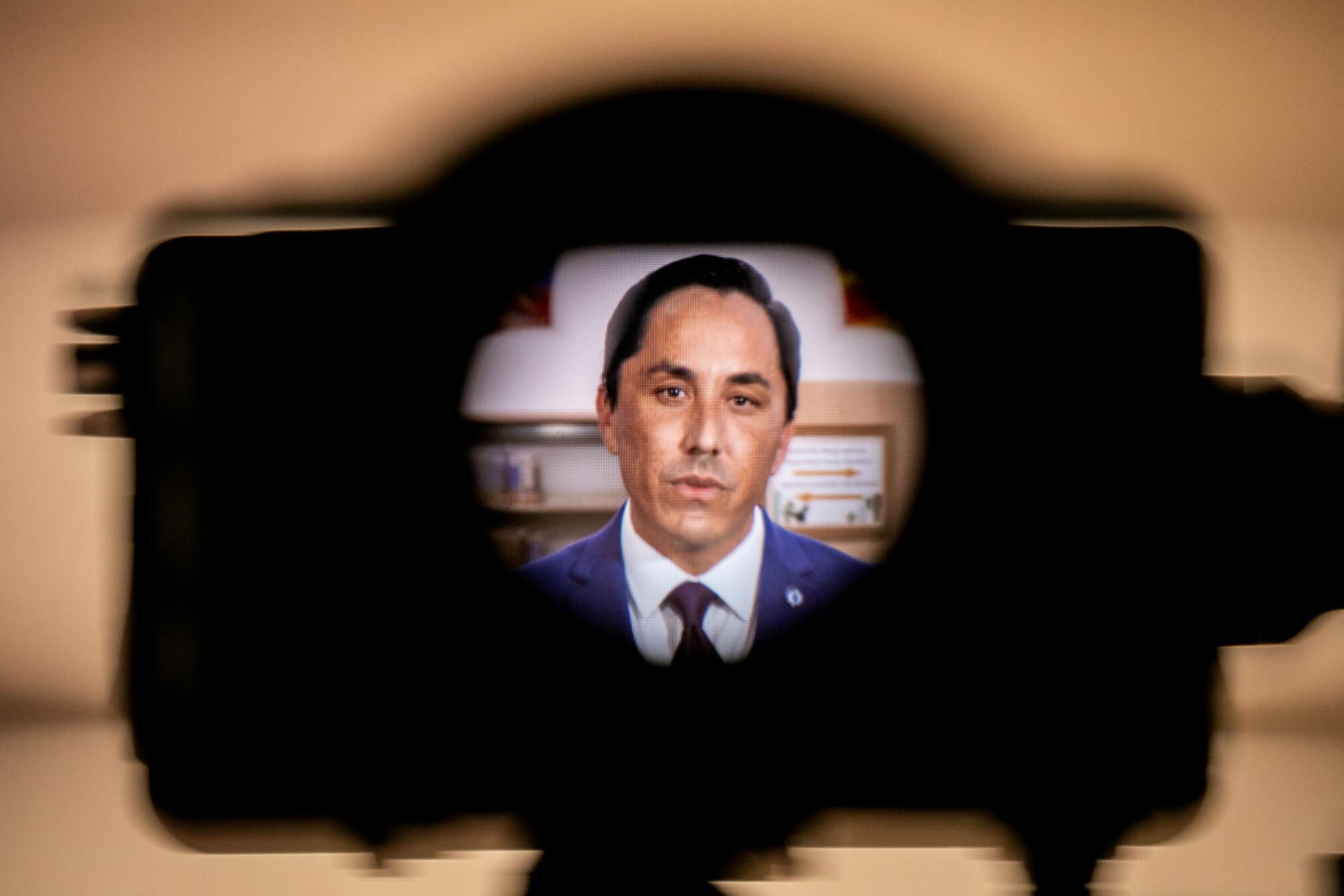 Mayor Todd Gloria does a rehearsal of his first State of the City address.