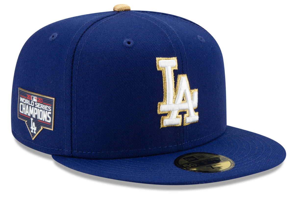 Dodgers hat recognizing the team's 2020 World Series title.