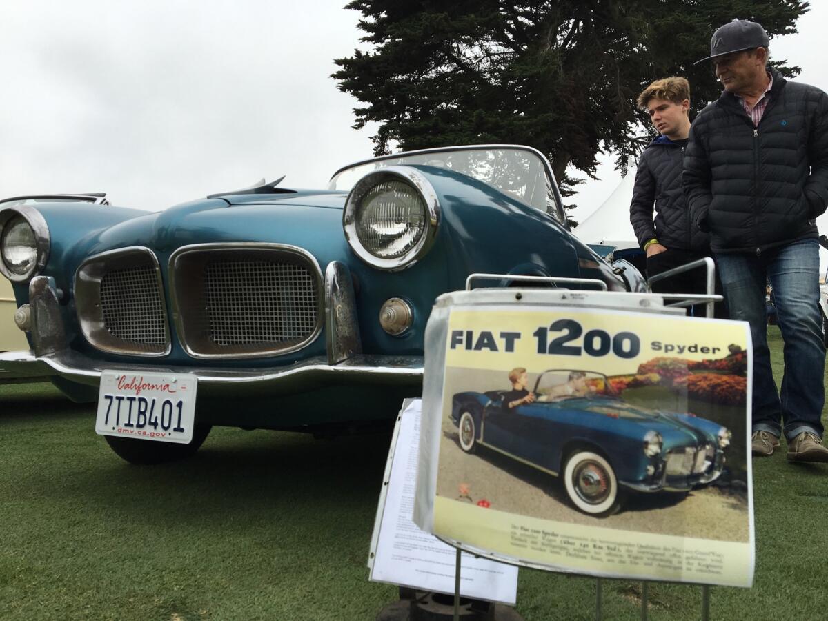 A nicely preserved 1957 Fiat 1200 convertible was one of almost 1,000 Italian and European vehicles on the fairways at Concorso Italiano, one of the many annual car events at Monterey Car Week.