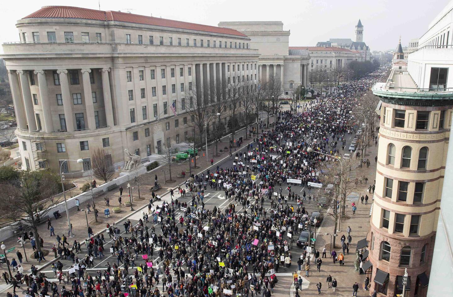 Demonstrators in Washington
