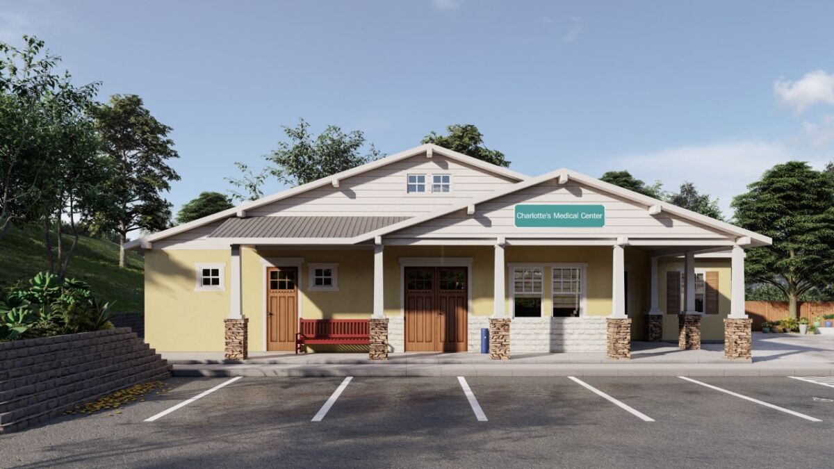 Rendering of Charlotte's Medical Center to be built at the Rancho Coastal Humane Society's Encinitas campus.