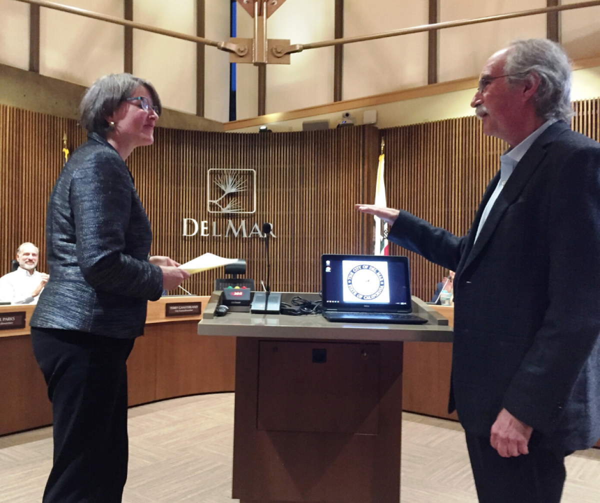 Del Mar City Councilwoman Ellie Haviland became the city's new mayor at the annual December reorganization.