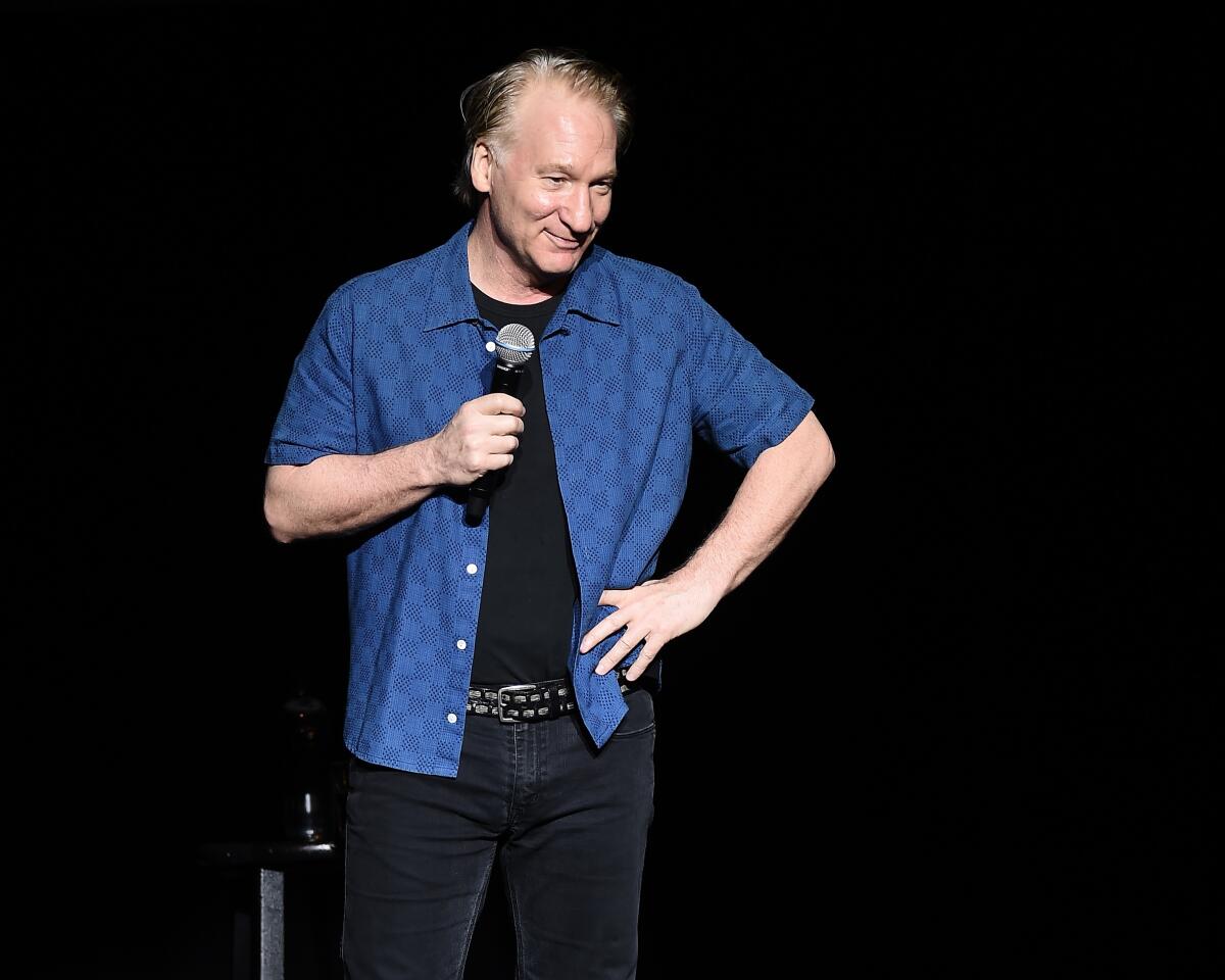 Bill Maher performs during a comedy festival at Madison Square Garden in New York in 2016.