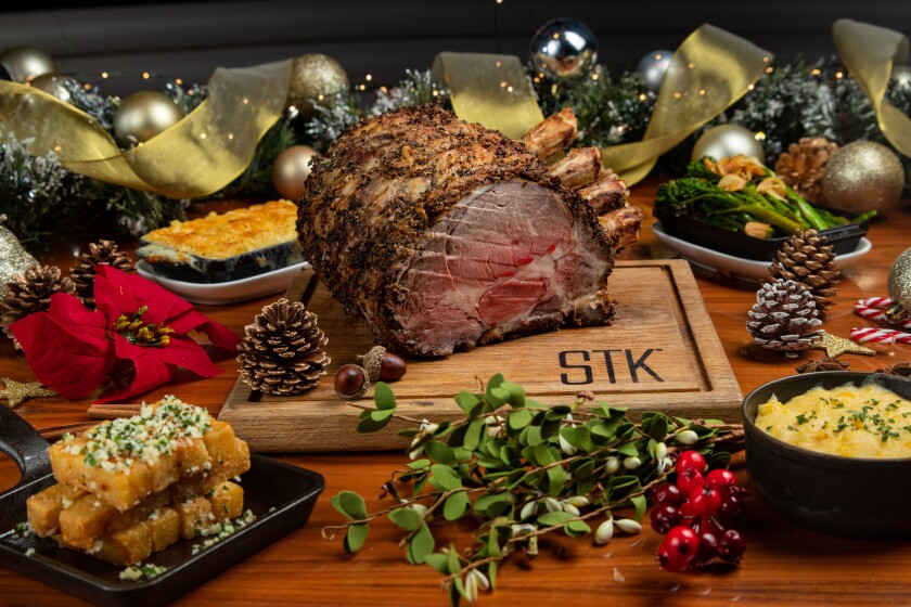 The Christmas spread from STK Steakhouse.