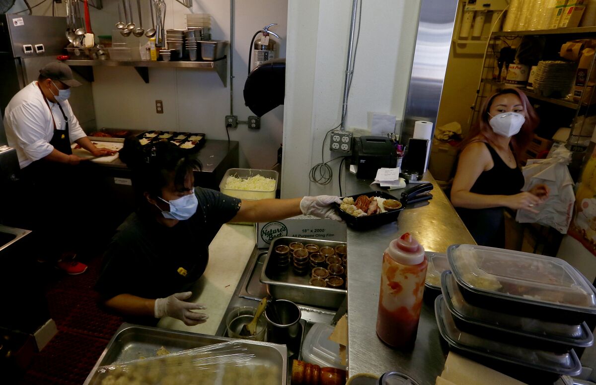 Chef Glen Ishii, Ana Elias and Caroline Shin at Jist Cafe