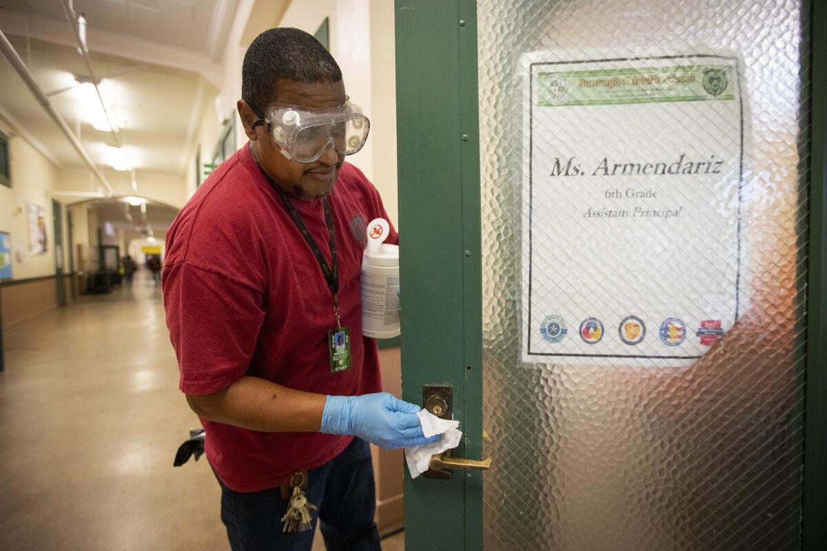 Schools are closed throughout California as a precaution against coronavirus spread.