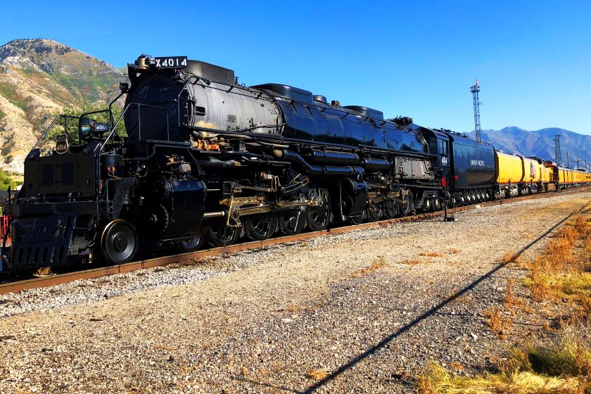 The biggest functional steam locomotive, the Big Boy 4014 is 132 feet long and weighs 1.2 million pounds. Credit: Paul Guercio