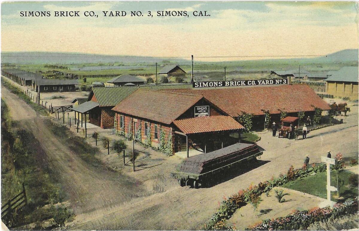 A postcard showing a brickyard 