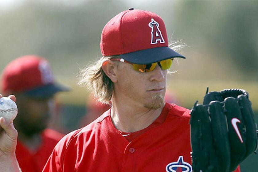 Jered Weaver struck out five batters and gave up one run on three hits during a three-inning spring training appearance for the Angels on Wednesday.