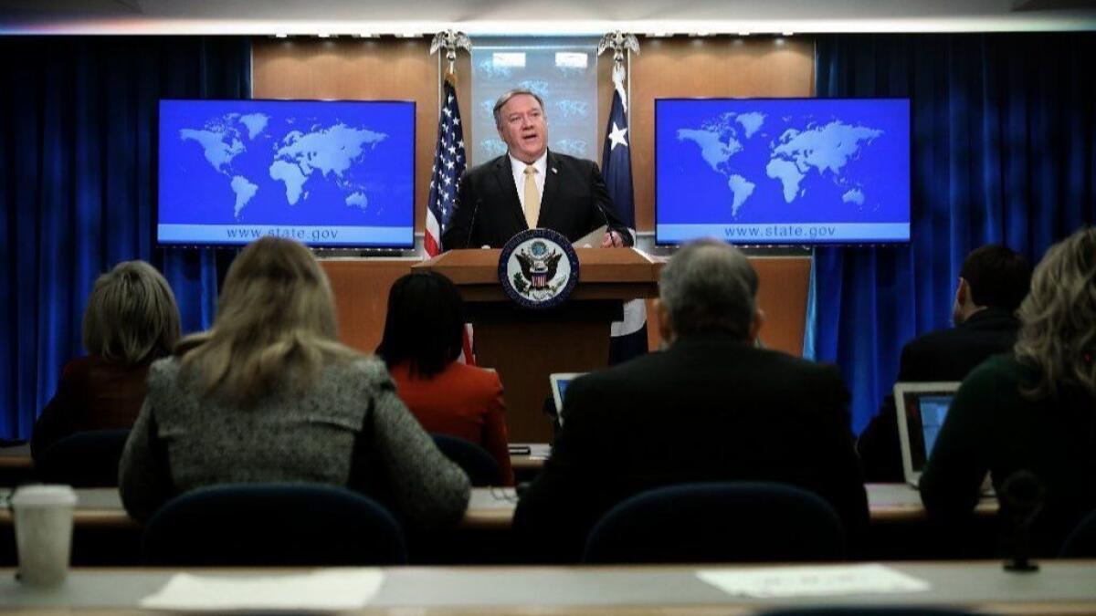 Citing Russia's violation of the Intermediate-Range Nuclear Forces Treaty, U.S. Secretary of State Michael R. Pompeo announced on Feb. 1 that the United States will withdraw from the treaty.