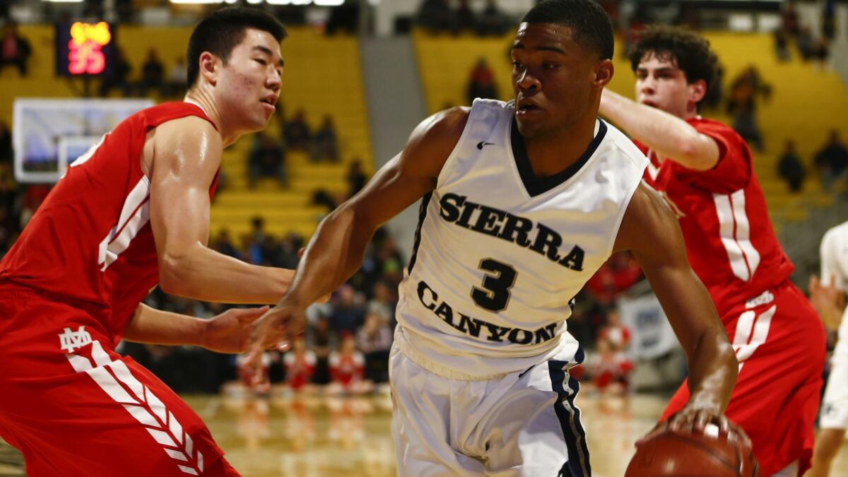 Cassius Stanley and Sierra Canyon lost to Mater Dei in the Southern Section Open Division championship game last season. The two teams could meet again for the title this season.