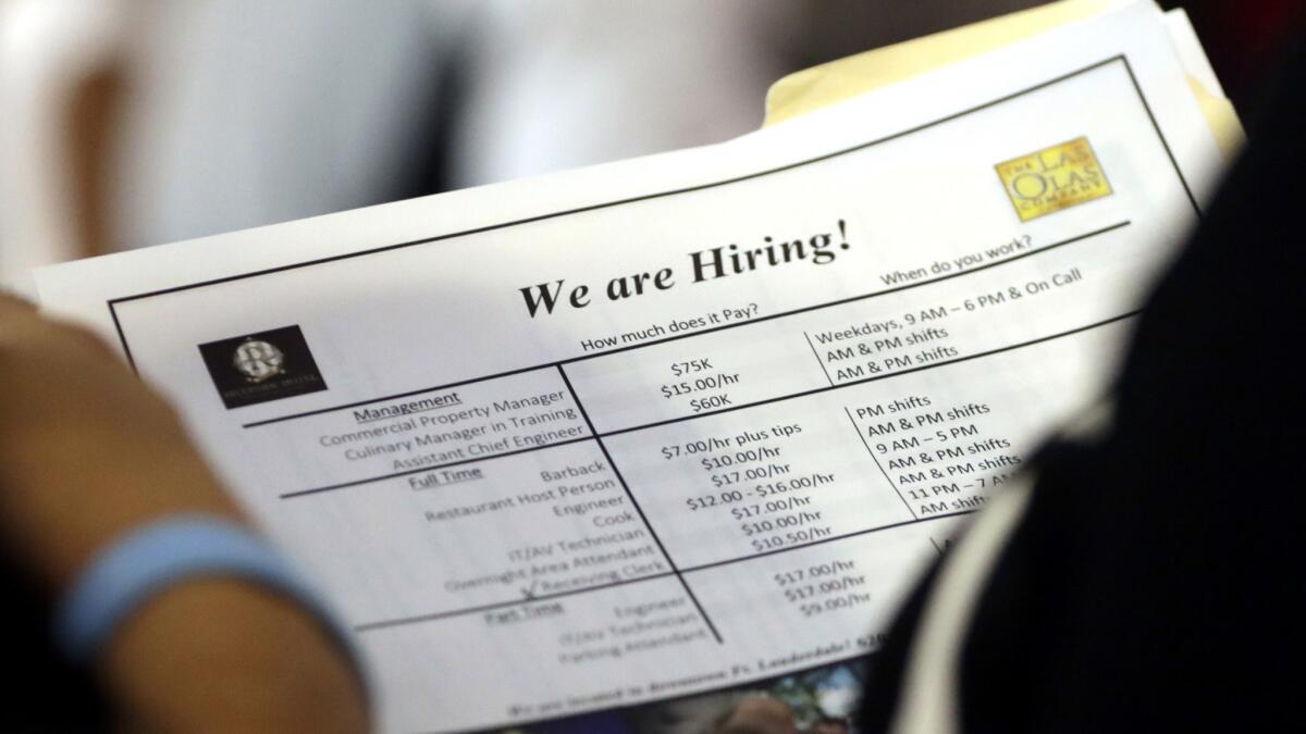 The Labor Department said in Friday's jobs report that U.S. employers added 157,000 jobs in July.