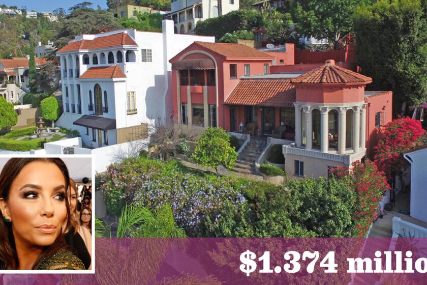 Actress Eva Longoria has sold a home in the Hollywood Hills for about $1.374 million.