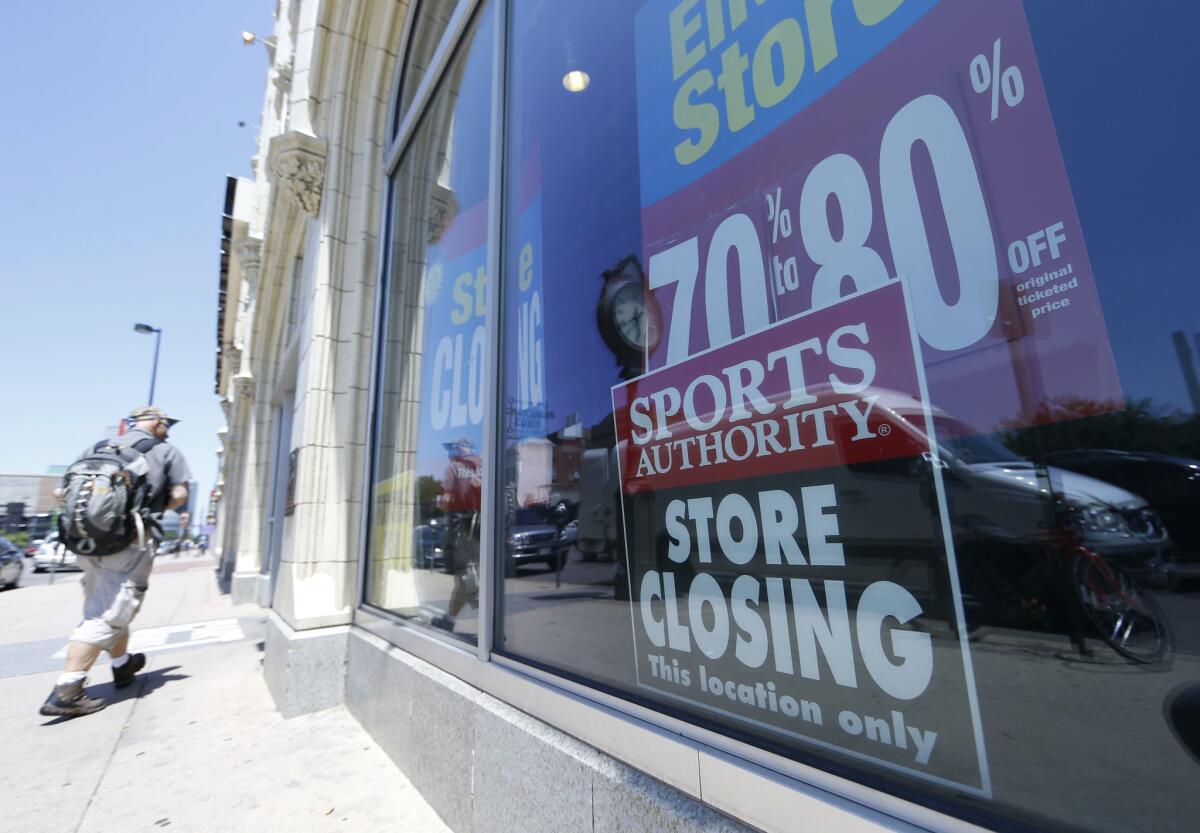 Sports Authority filed for bankruptcy protection in 2016 and closed all of its 450 stores.