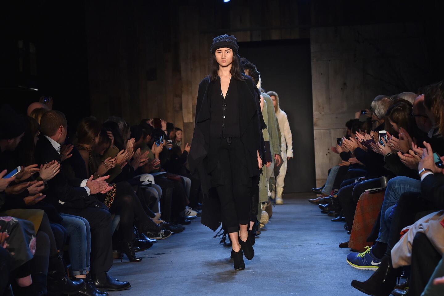 Models walk the runway during the Greg Lauren fashion show at New York Fashion Week. Complete updates from New York Fashion Week 2015 | Celebrities at New York Fashion Week | New York Fashion Week: Street Style