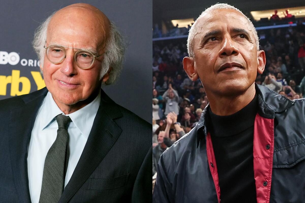 Larry David and Barack Obama