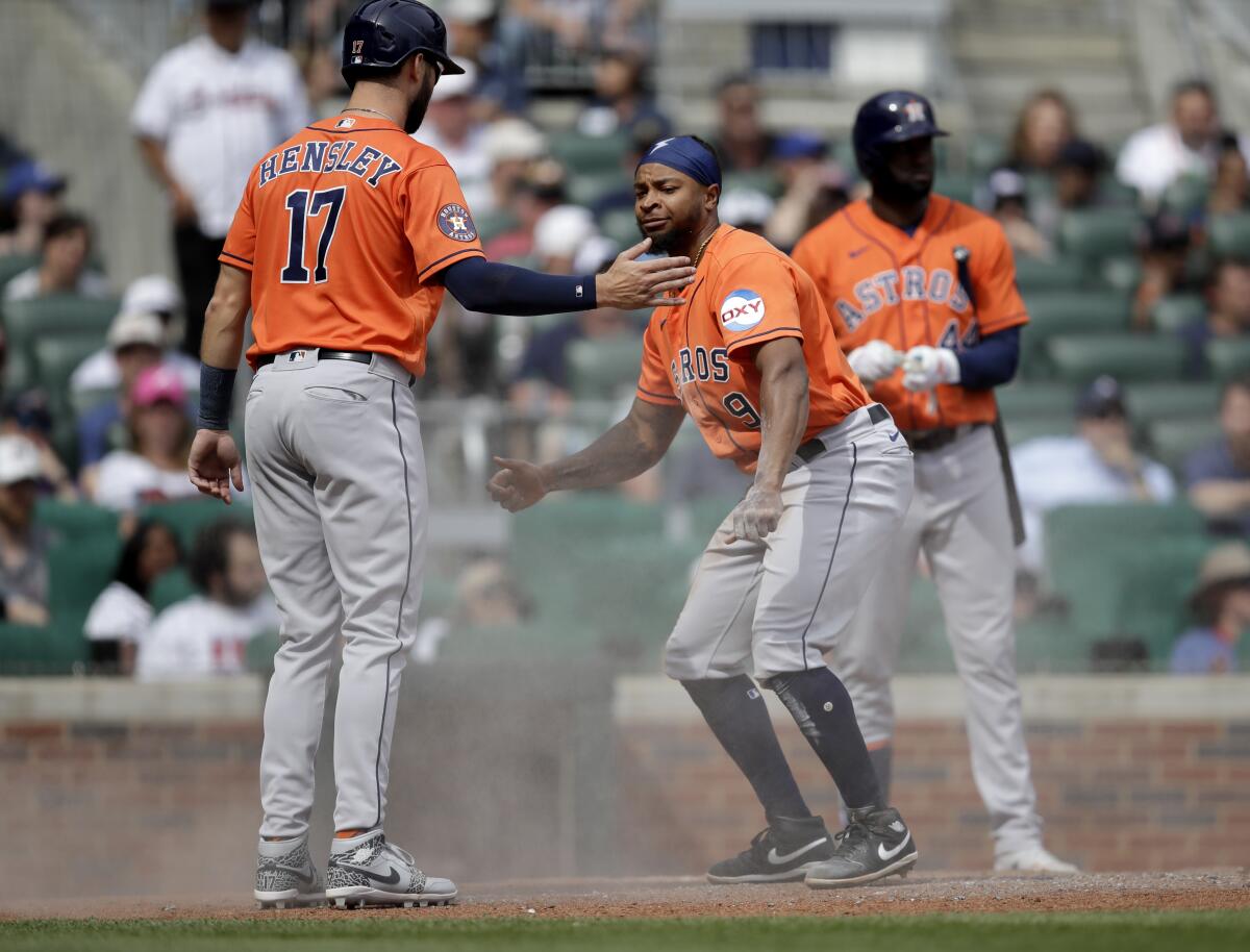 Alvarez, Julks deliver late, Astros top Braves 5-2 - The San Diego  Union-Tribune