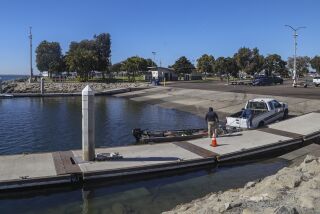 National City, CA - November 15: Boaters use the boat launch ramp at Pepper Park on Tuesday, Nov. 15, 2022 in National City, CA. (Eduardo Contreras / The San Diego Union-Tribune)