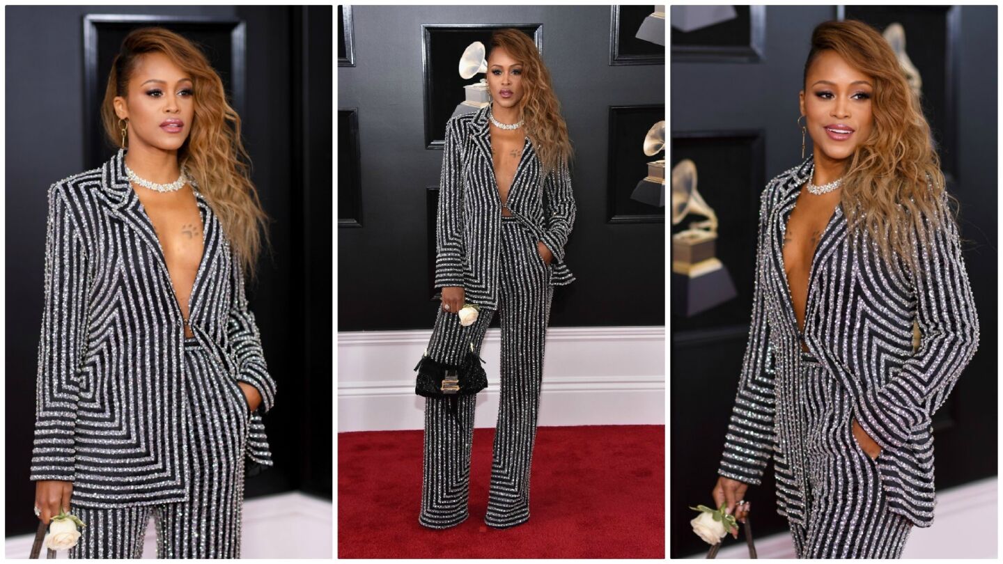 Eve attends the 60th Grammy Awards at Madison Square Garden on Jan. 28, 2018, in New York.