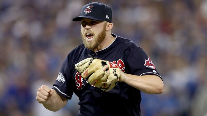 Cleveland's Cody Allen celebrates after a win over Toronto in Game 5 of the 2016 American League Championship Series.