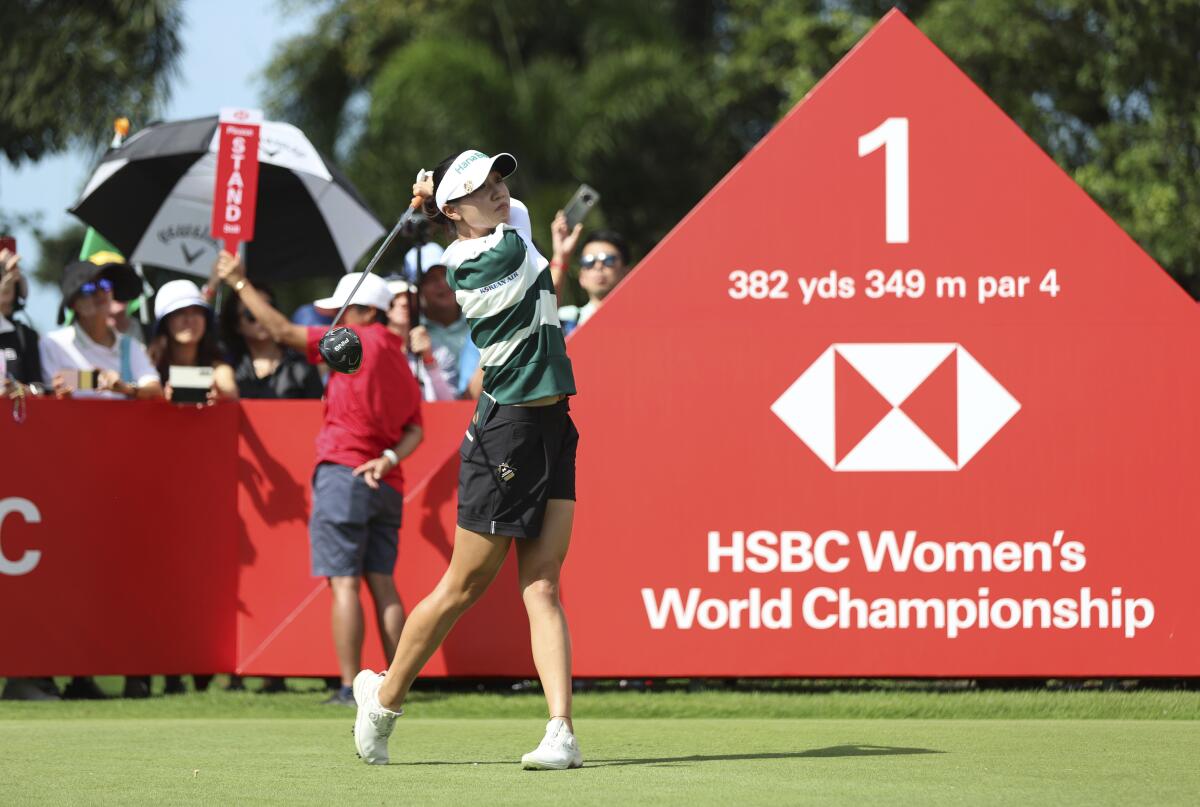 Celine Boutier takes second-round lead at LPGA tournament in Singapore -  The San Diego Union-Tribune