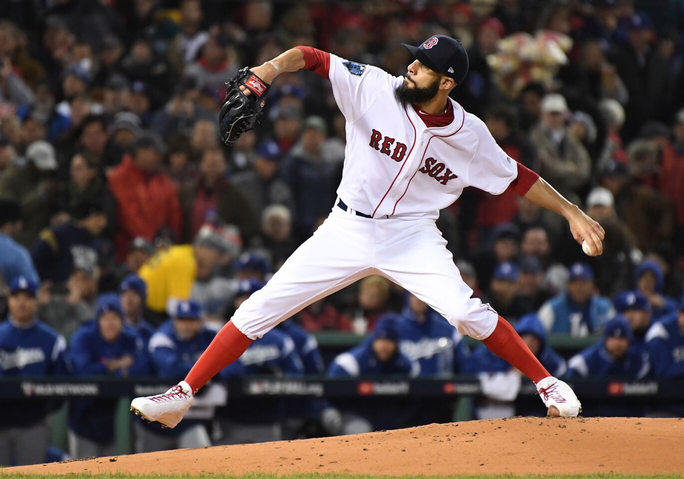 Red Sox pitcher David Price throws in the first inning.