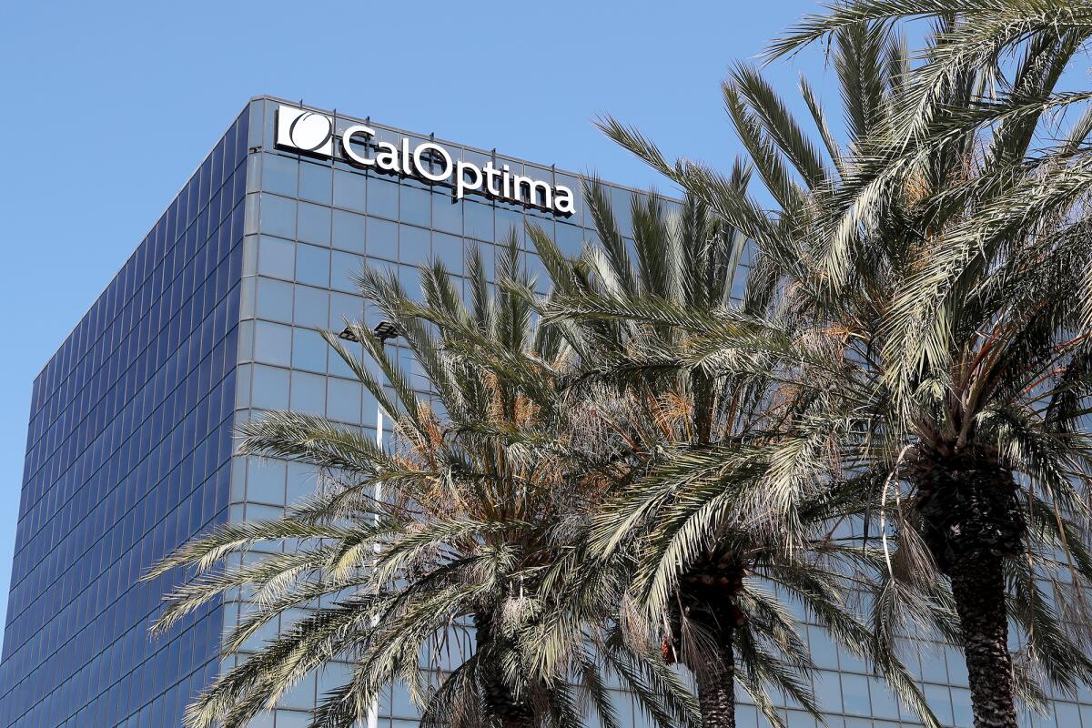 The CalOptima office building in Orange. 