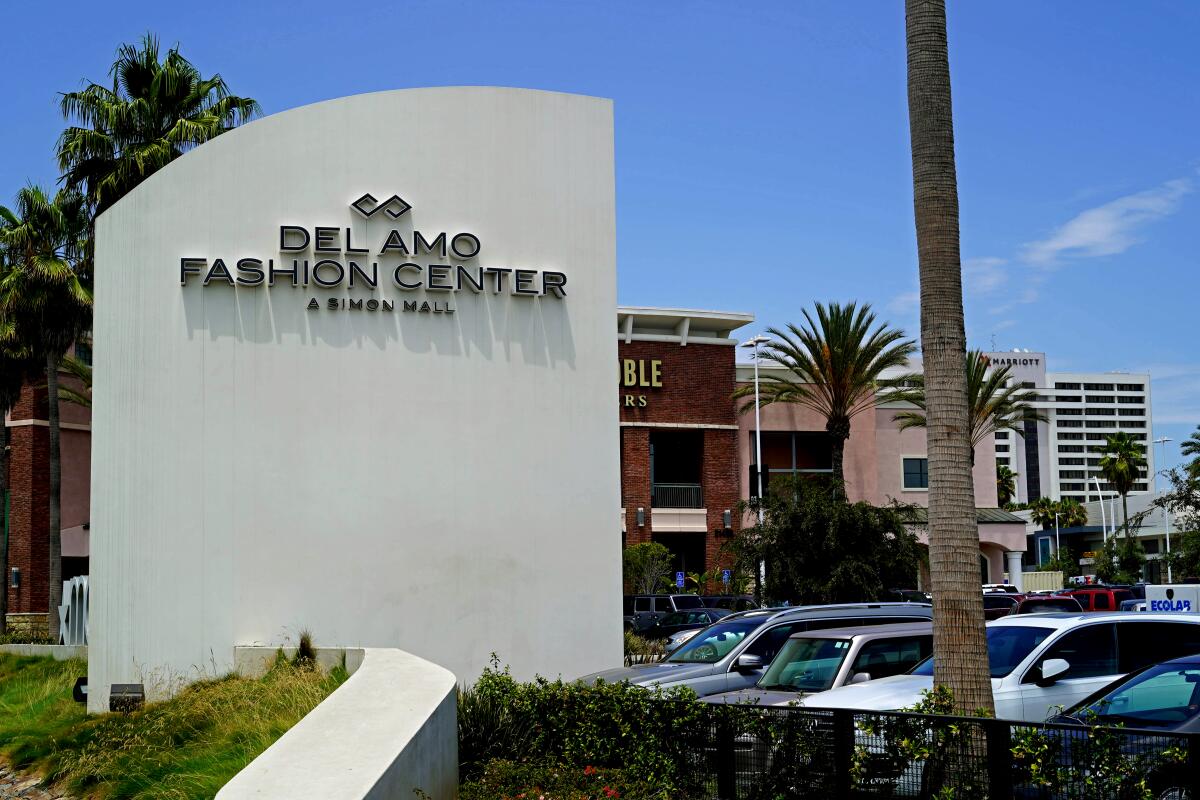 Del Amo Fashion Center sign in front of buildings