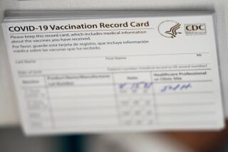 CDC coronavirus COVID-19 vaccination cards are shown at a Miami hospital.