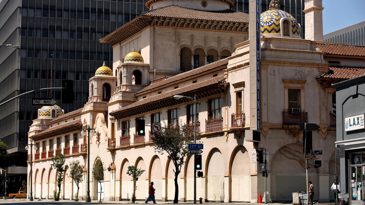 The Herald Examiner building on South Broadway was commissioned by publisher William Randolph Hearst and officially opened on Jan. 1, 1915.