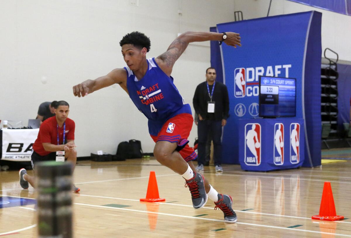 Murray State's Cameron Payne participates in the NBA combine in Chicago on May 14.