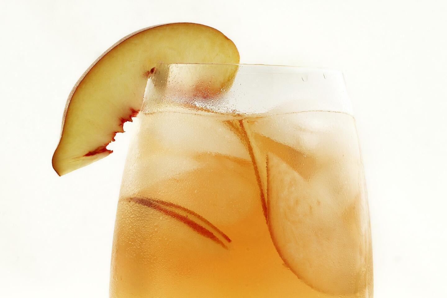 It's the perfect refreshing drink. Recipe: White hot peach sangria