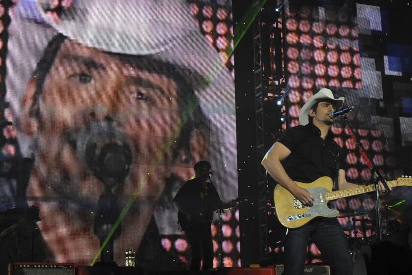 The headliner Brad Paisley, performs at the 1st Mariner Arena.