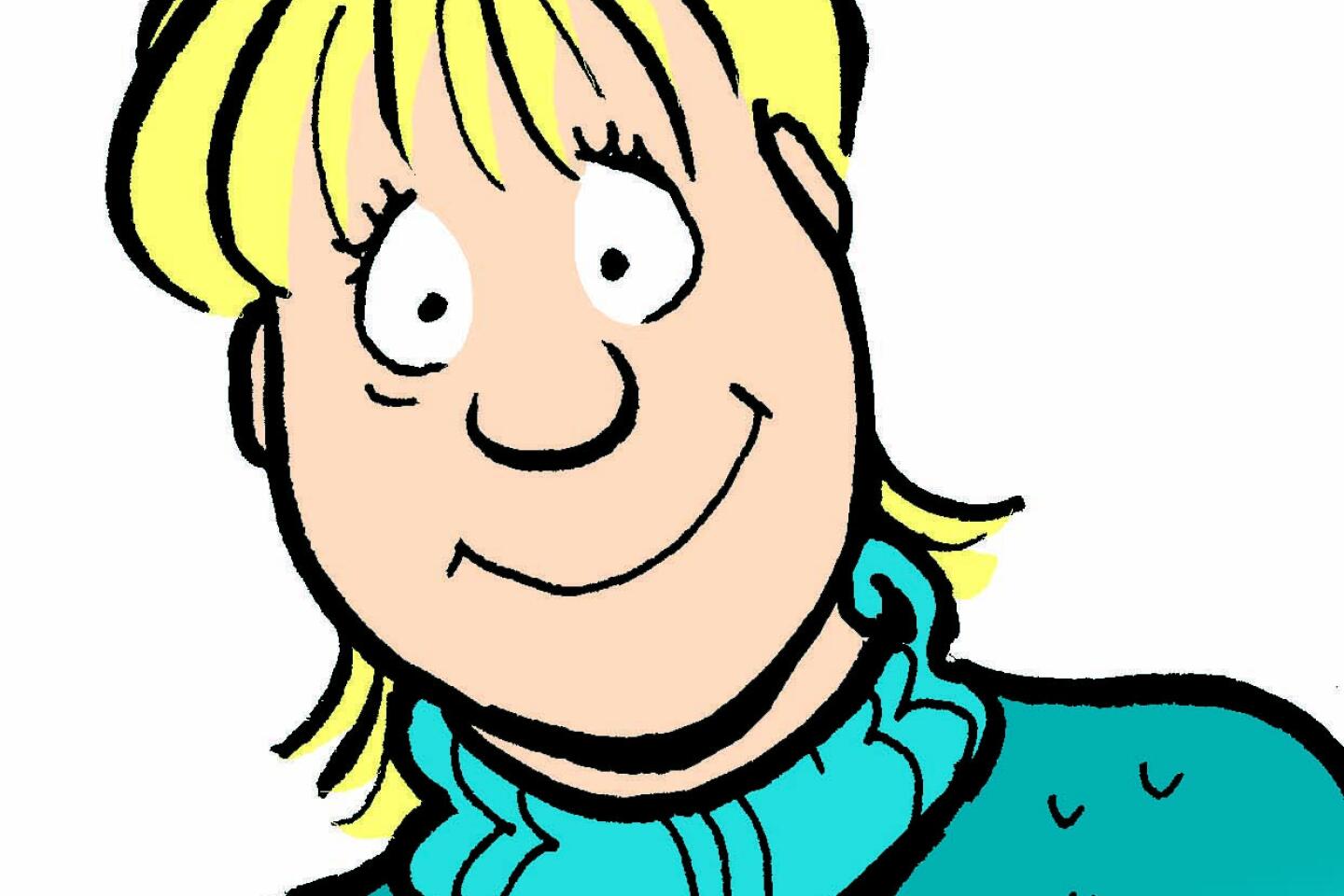 Illustration of a smiling blond woman