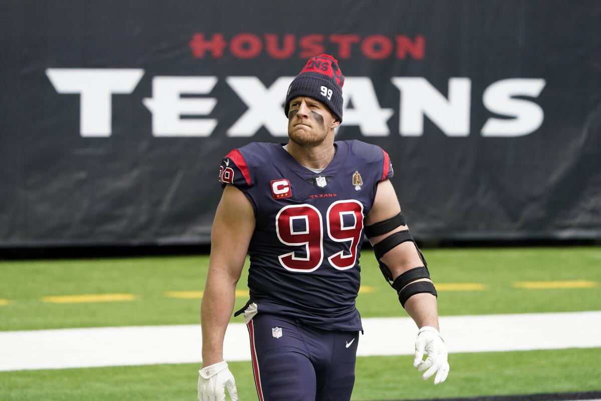 el defensive end de los Texans de Houston J.J. Watt 