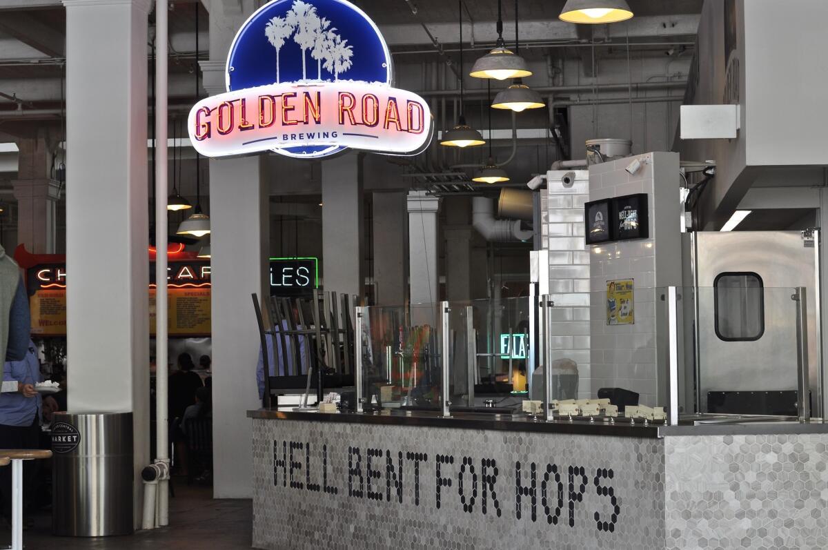 Golden Road Brewing's stall at Grand Central Market.