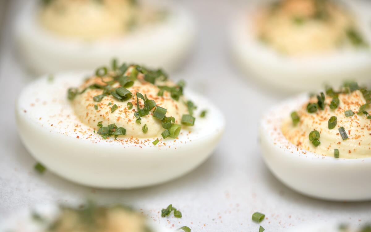 Deviled eggs with Champagne vinegar