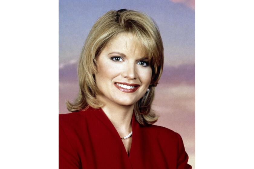 NEW YORK - AUGUST 12: August 12, 1996, premiere of This Morning, the CBS News program. Pictured is news anchor Kristin Jeannette-Meyers. (Photo by CBS via Getty Images)