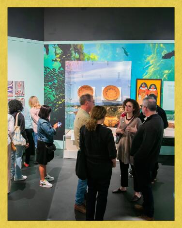 People gather at the Autry Museum that is home to one of largest collections of Native American artifacts in the U.S.