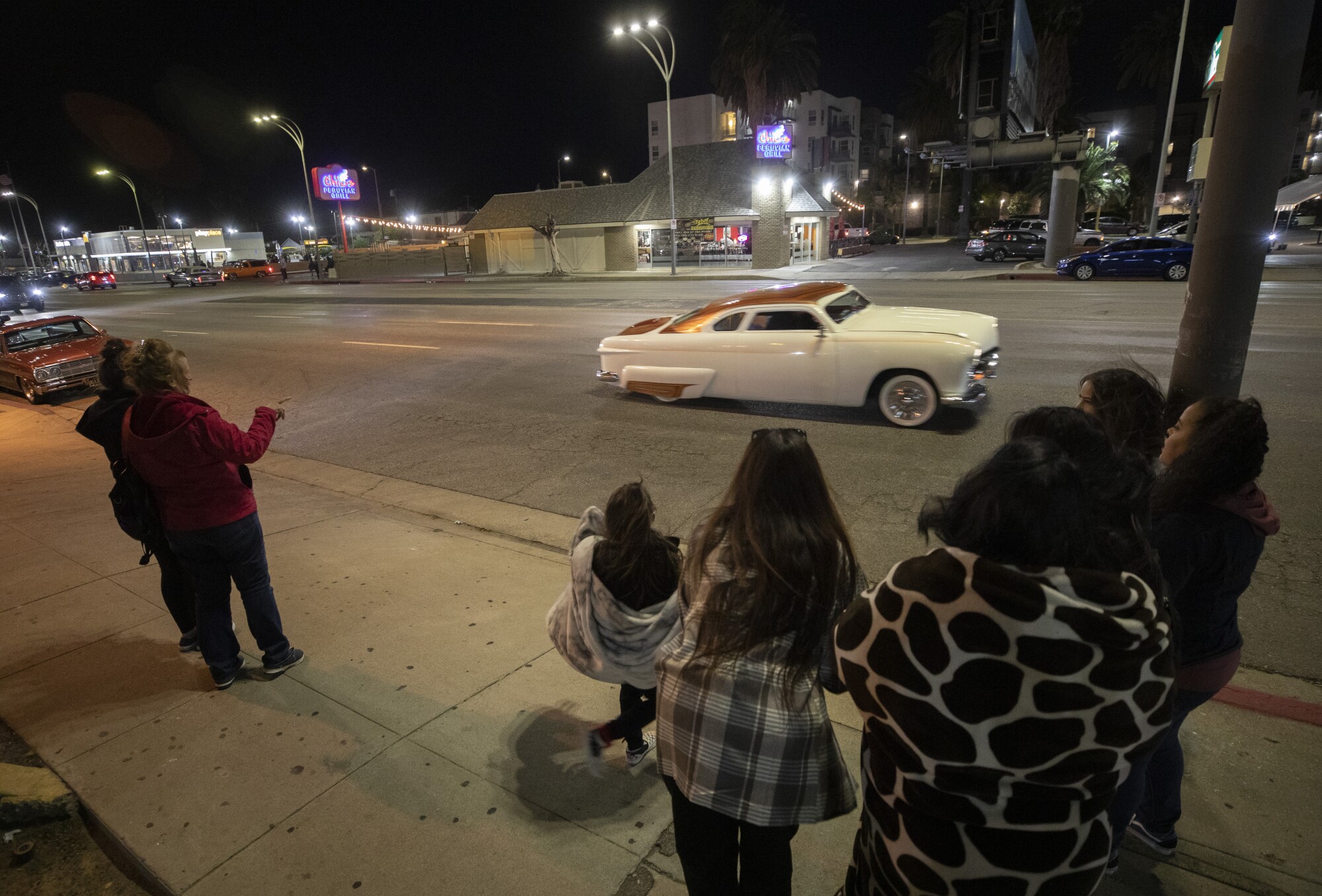 FEB 20: Lona Aguirre and Ed Aguirre drove from the Antelope Valley to Van Nuys Boulevard  in her 1951 Shoebox Ford 