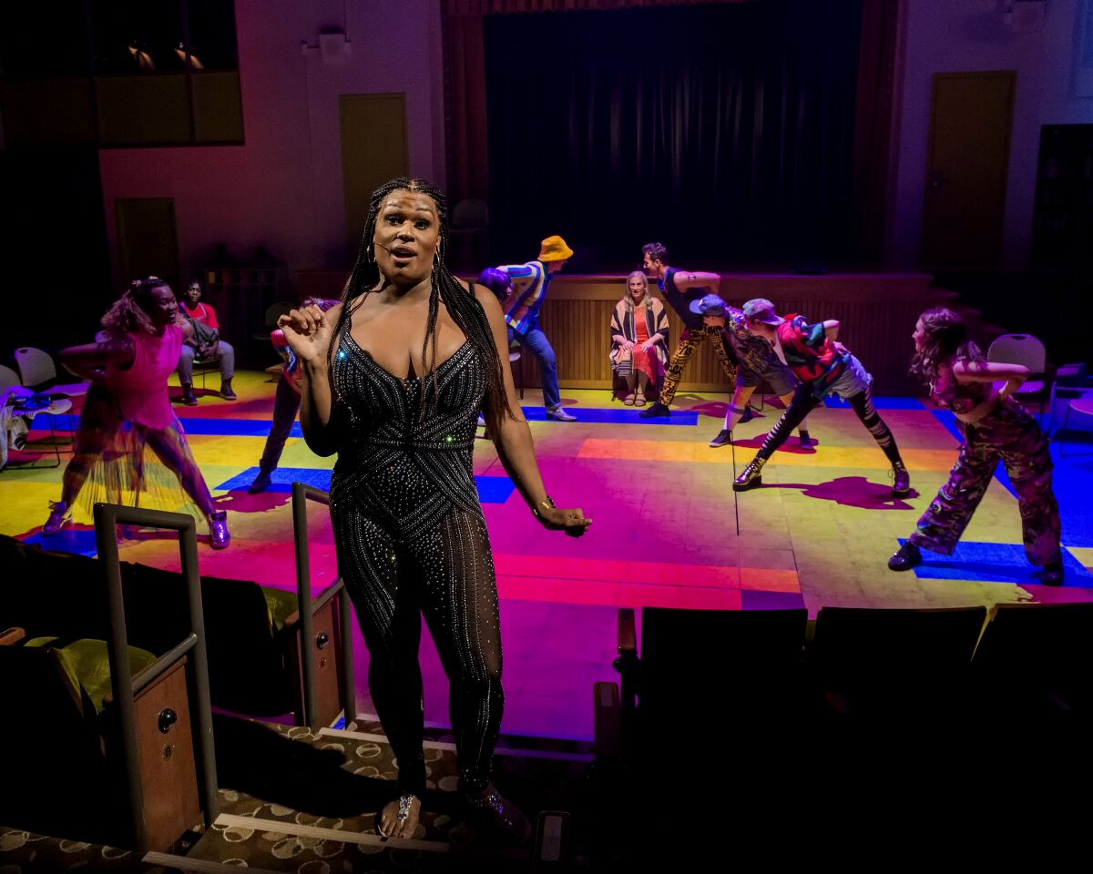 Peppermint (center) and the cast of "A Transparent Musical."