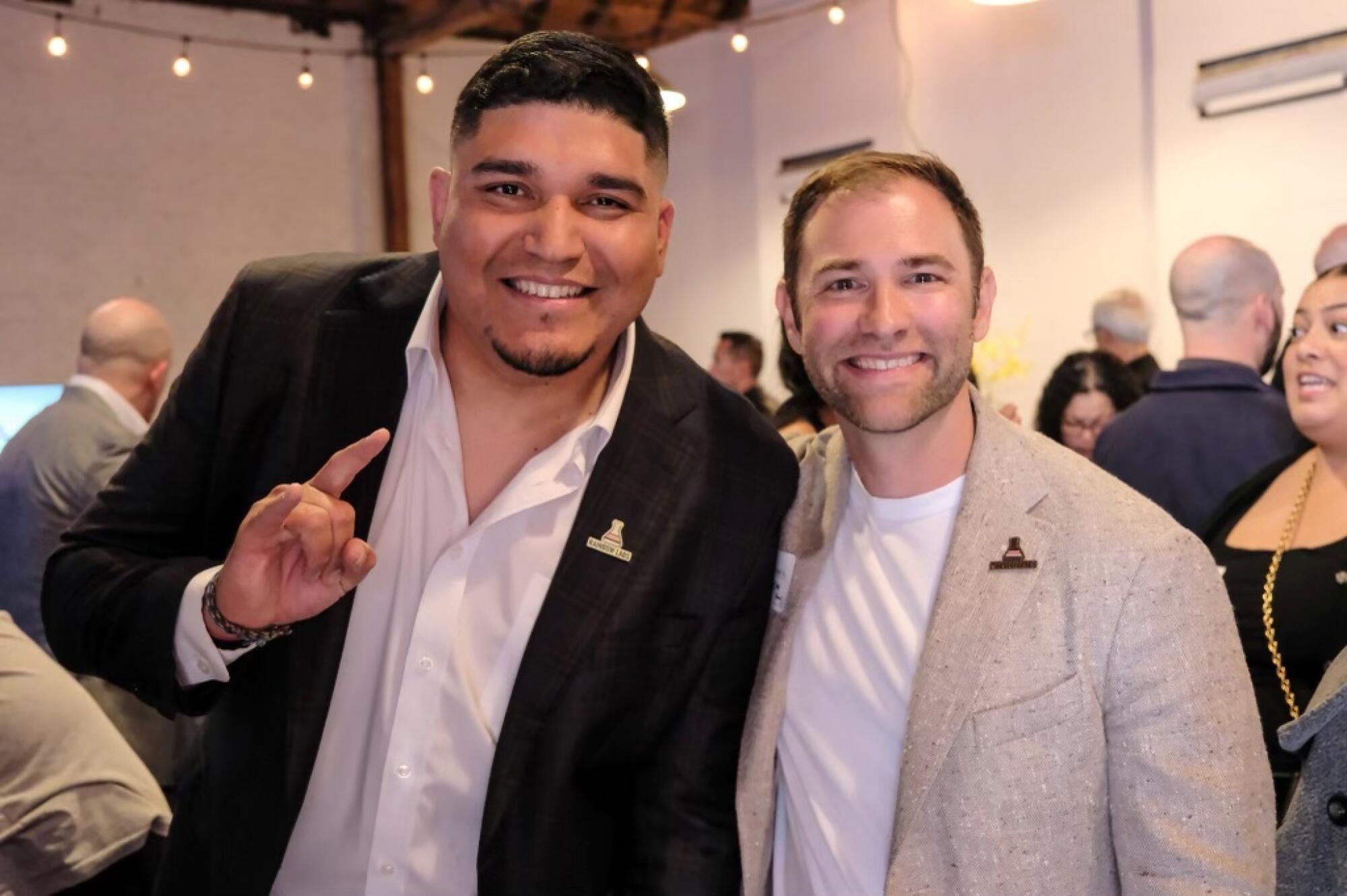 Luis Vasquez, Co-founder of Rainbow Labs, left, and Jacob Toups, Executive Director, right.