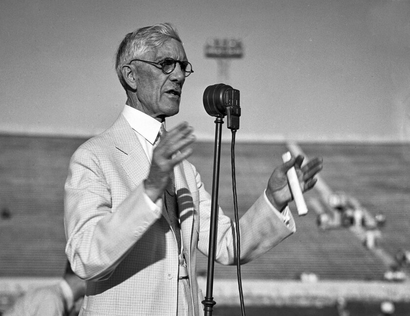 July 5, 1936: Physician and pension advocate Francis Townsend speaks at the Rose Bowl.