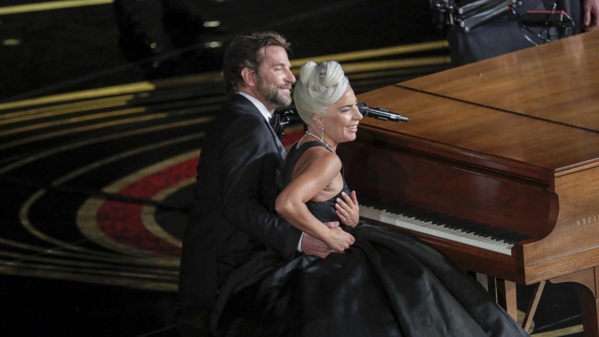 Bradley Cooper and Lady Gaga perform "Shallow" at the 91st Oscars on Sunday.