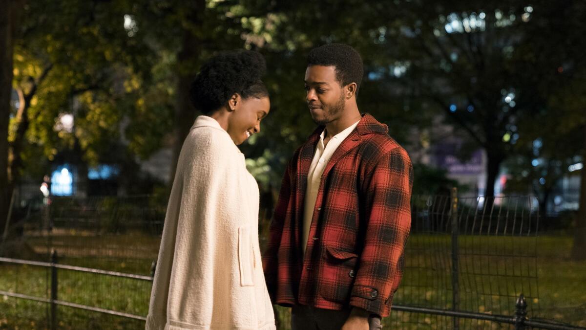 KiKi Layne and Stephan James play lovers in "If Beale Street Could Talk."