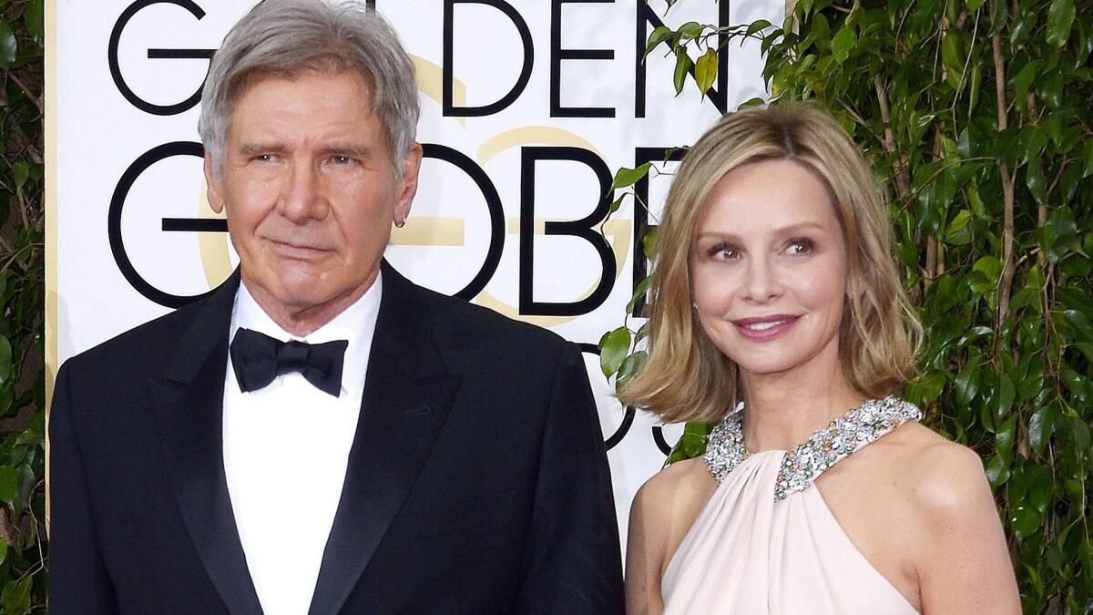 Harrison Ford's wife, Calista Flockhart, reportedly arrived at the emergency room shortly after her husband was brought in Thursday after a plane crash.