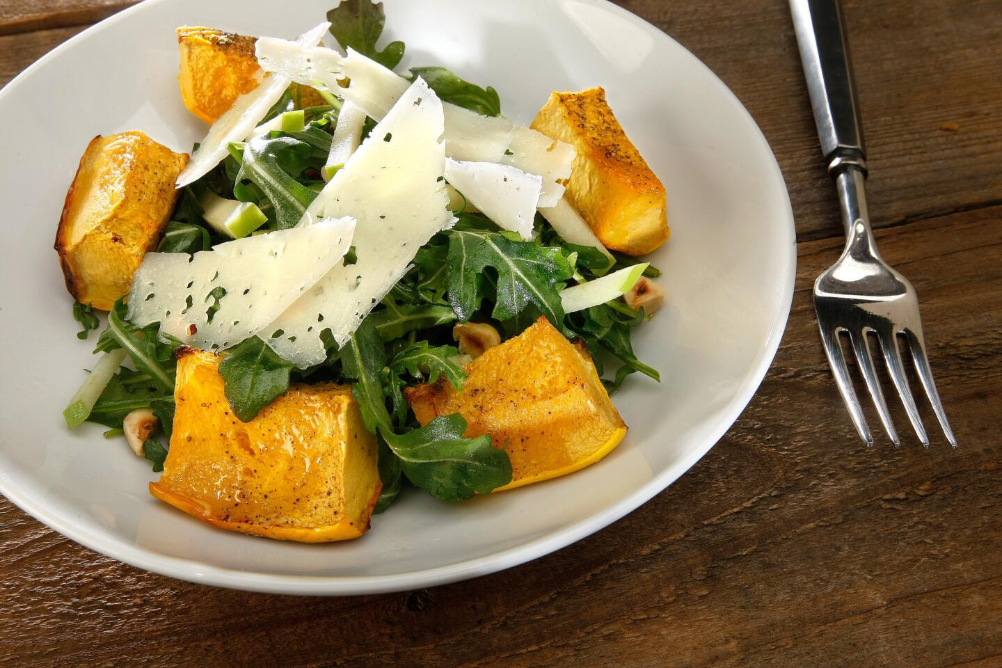 Roasted acorn squash and apple salad